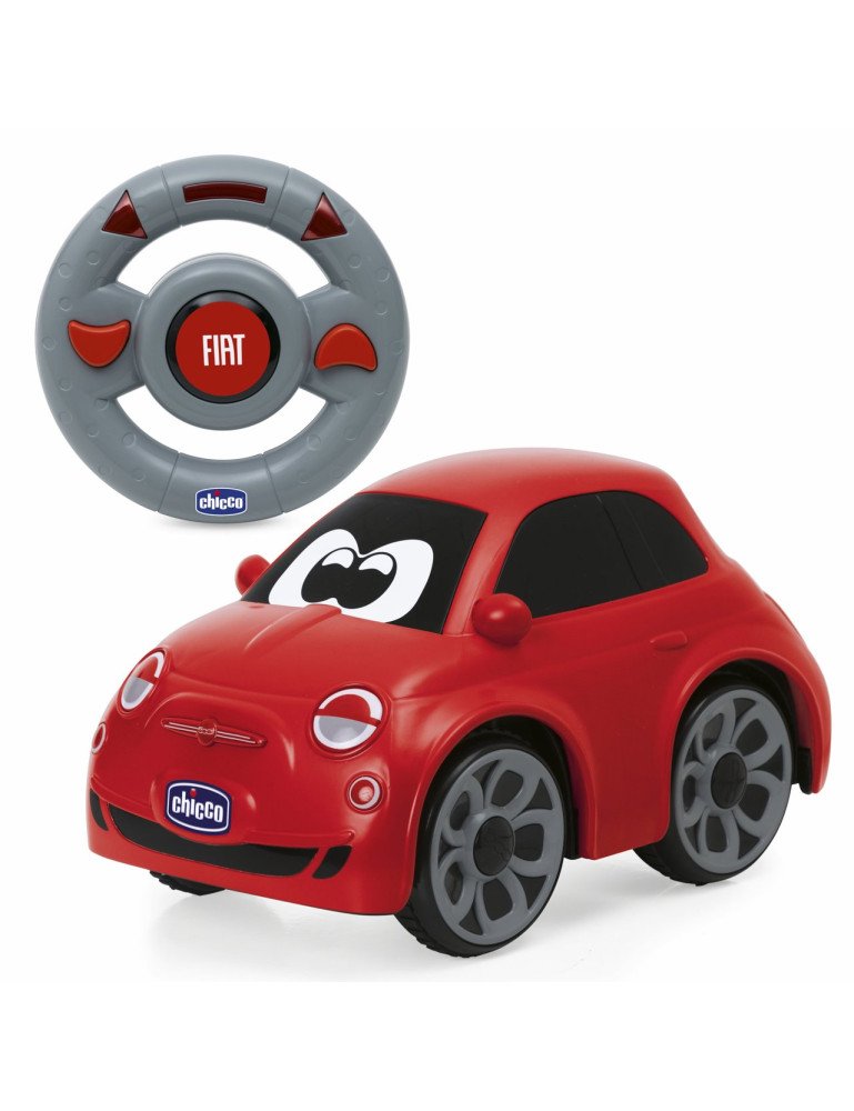 CHICCO 00011457000000 Fiat 500 su nuotolinio valdymo pulteliu raudona
