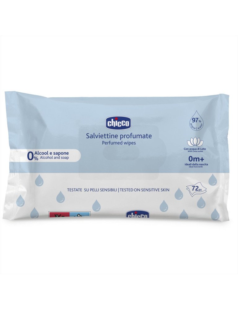 CHICCO 00012050100000 Slaugos servetėlės 72 vnt. 0m+