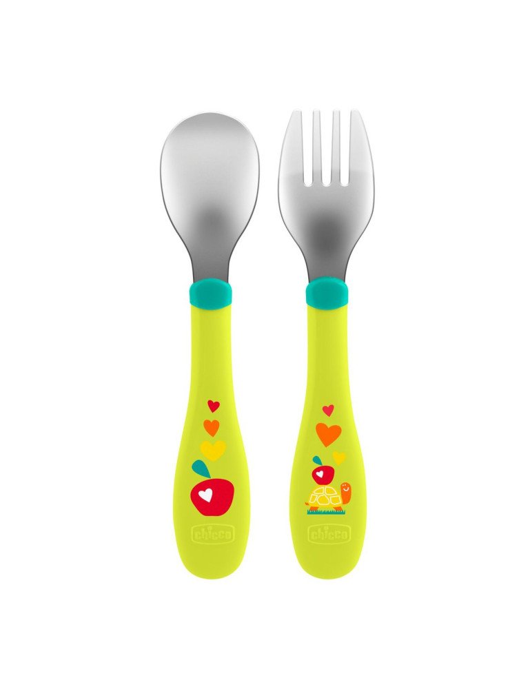 CHICCO 00016102300000 Žali metaliniai stalo įrankiai 18m+