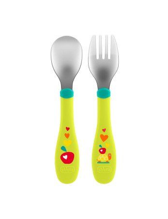 CHICCO 00016102300000 Žali metaliniai stalo įrankiai 18m+