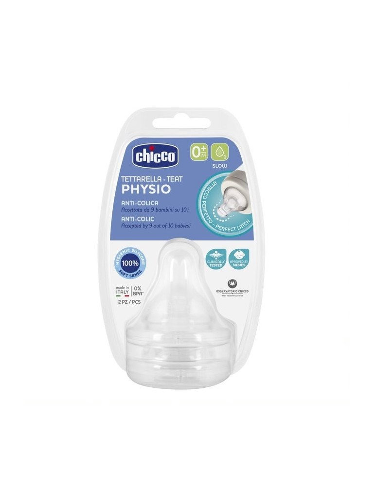CHICCO 00020311000000 Čiulptukas PERFECT5 free flow 0m+ 2 vnt