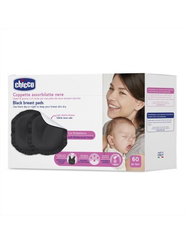 CHICCO 00061773900000 Krūtų įklotai 60 vnt. juodi
