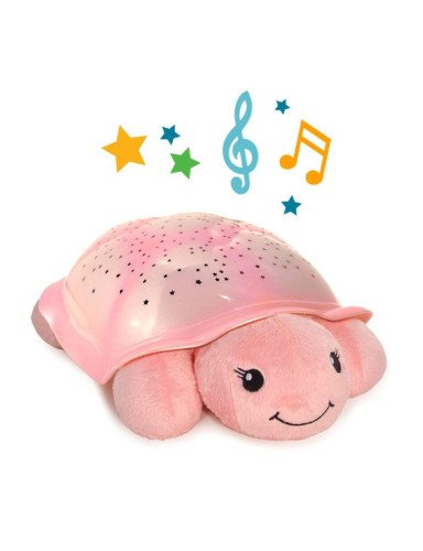 "Cloud B" CLTT-7323-T2P N10/20 Naktinis šviestuvas + muzikinė dėžutė "Turtle pink 2in1