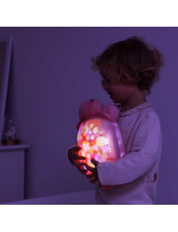 "Cloud B" CLTT-7323-T2P N10/20 Naktinis šviestuvas + muzikinė dėžutė "Turtle pink 2in1