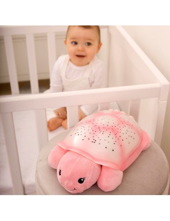 "Cloud B" CLTT-7323-T2P N10/20 Naktinis šviestuvas + muzikinė dėžutė "Turtle pink 2in1