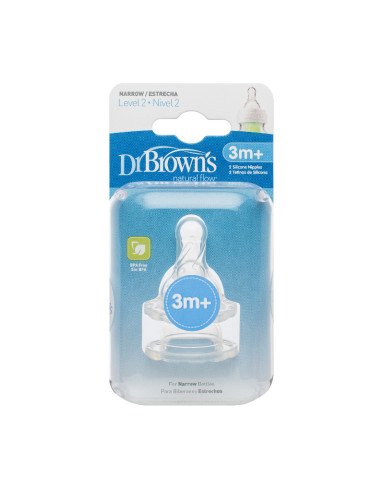 Dr.Browns 322 Silikoninis čiulptukas buteliukui Standartinis 2 lygio 2 vnt