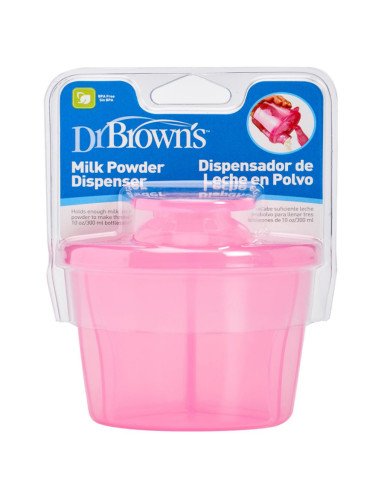 Dr.Browns AC038 Pieno miltelių indelis rožinės spalvos