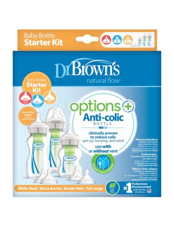 Dr.Browns WB03606 Plataus kaklo šėrimo rinkinys GALIMYBĖS PLUS SMALL