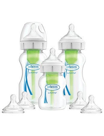 Dr.Browns WB03606 Plataus kaklo šėrimo rinkinys GALIMYBĖS PLUS SMALL