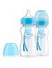 Dr.Browns WB92602 Plataus kaklelio butelis 270 ml PP OPTIONS PLUS 2 PAK mėlynas
