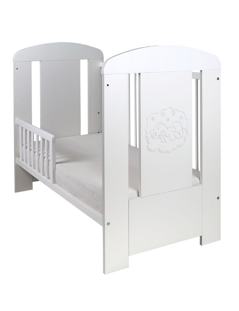 DREWEX WHITE COMFORT COTTLE + stalčius-Kūdikių lovytės-Kūdikių lovytės ir čiužiniai