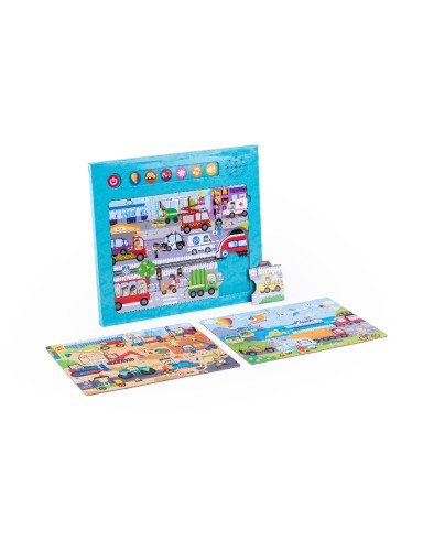 DUMEL DG 82719 Dėlionės garsai aplink mus transporto priemonės
