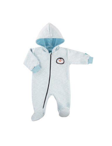 EWA 904461 Pajac Sniego spalvos su gobtuvu turkio spalvos 62