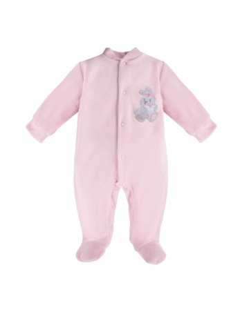 EWA 930026 NEWBORN Velūro pižama rožinė 62