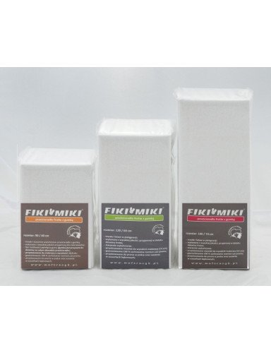 FIKI MIKI Frotinis lapas su elastine juosta 140x70 baltas