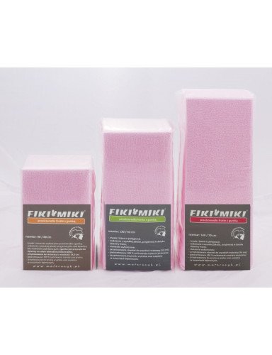 FIKI MIKI Frotinis lapas su elastine juosta 140x70 Pink
