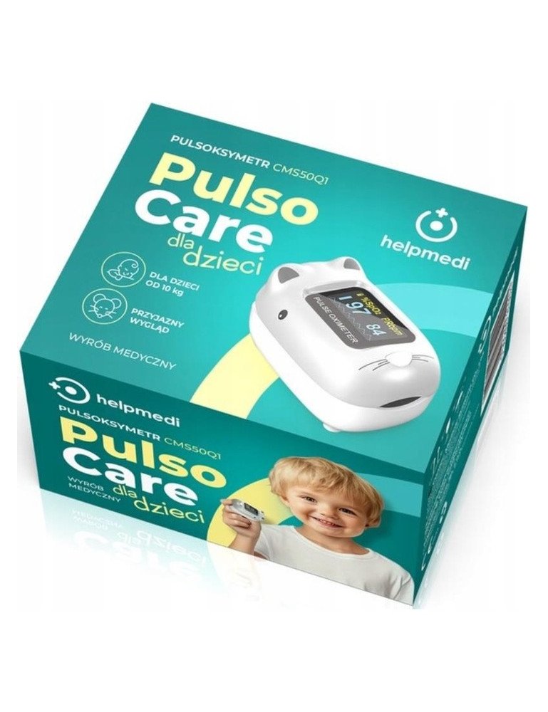 HELPMEDI PulsoCare Mouse pulsoksimetras vaikams, sveriantiems daugiau kaip 10 kg