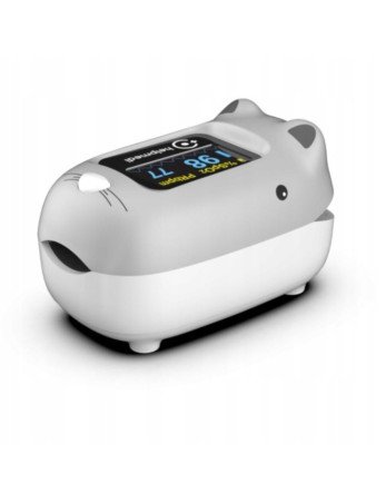 HELPMEDI PulsoCare Mouse pulsoksimetras vaikams, sveriantiems daugiau kaip 10 kg