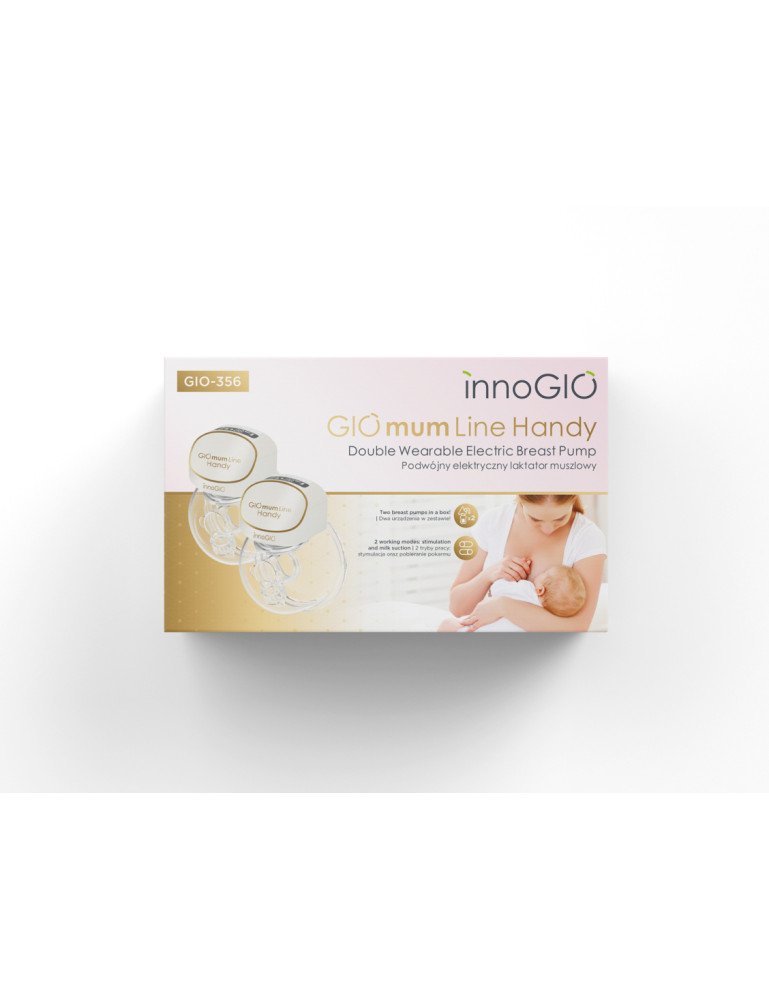 INNOGIO GIO-356 GIOmum Line Patogus dvigubas krūties siurblys + SILIKONINIS dubenėlis GIO-910 NEMOKAMAI