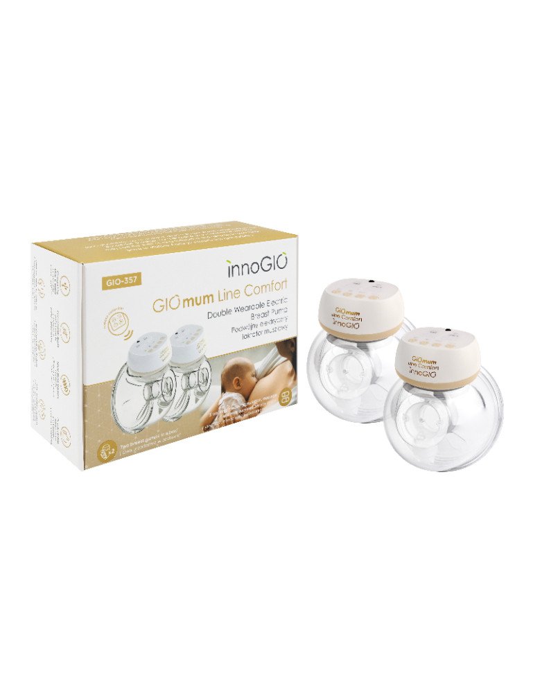 INNOGIO GIO-357 GIOmum Line Comfort krūties siurblys su nuotolinio valdymo pulteliu + SILIKONINIS dubenėlis GIO-910 NEMOKAMAI