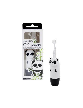 INNOGIO GIO-451BLACK GIOpanda dantų šepetėlis vaikams juodas + GIO-450BH GRATIS