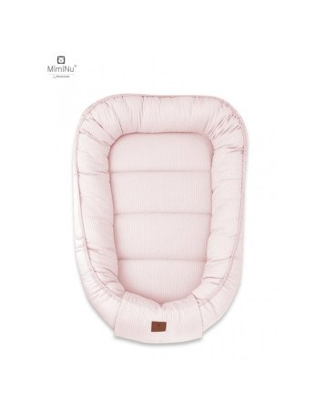 KIECZMERSKI Kūdikių kokonas MIMINU SOFT 0-6 m pudros rožinės spalvos