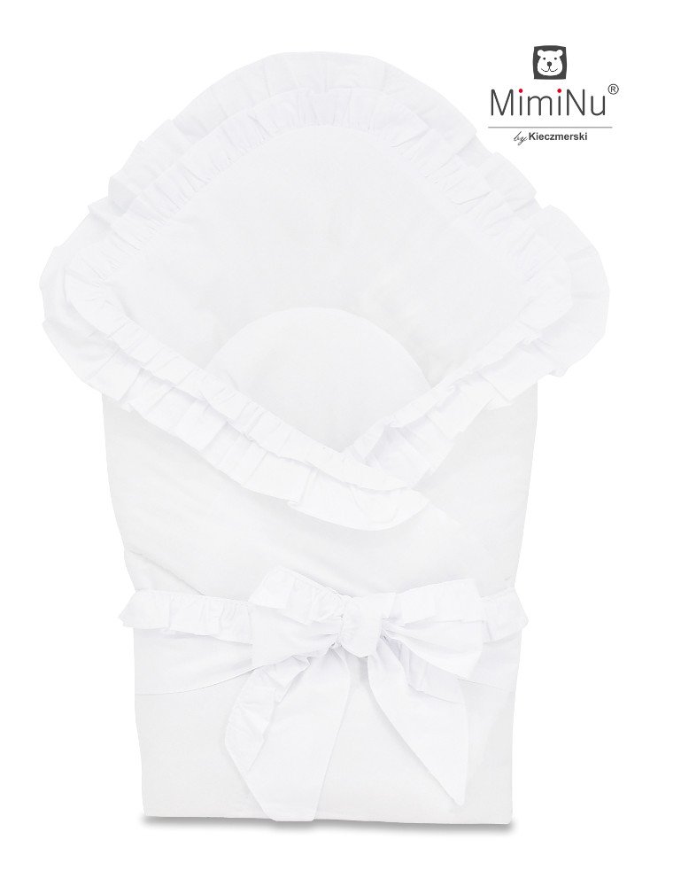 KIECZMERSKI Kūdikių ragelis su lankeliu BIANCOLINE baltas su nėriniais