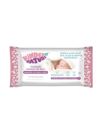 KINDER BY NATURE 52243 Drėgnos servetėlės kūdikiams ir vaikams 56 vnt