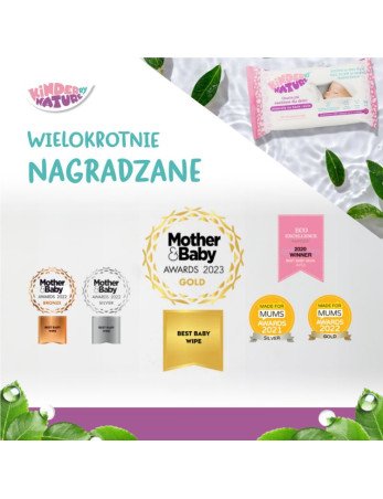 KINDER BY NATURE 52243 Drėgnos servetėlės kūdikiams ir vaikams 56 vnt
