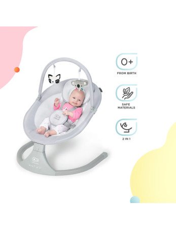 KINDERKRAFT LULI supamoji kėdė pilka-Elektriniai gultukai-Gultukai