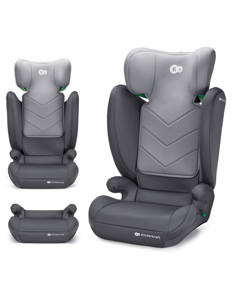 KINDERKRAFT Automobilinė kėdutė I-SPARK i-size 100-150cm pilka-15-36 kg-Automobilinės kėdutės