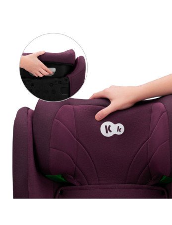 KINDERKRAFT Automobilinė kėdutė JUNIOR FIX 2 i-Size 100-150 cm vyšninis perlas-15-36 kg-Automobilinės kėdutės