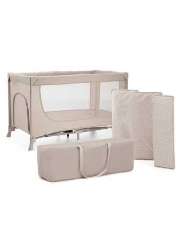 KINDERKRAFT Kelioninė lovelė JOY 2 BEIGE-Kelioninės lovytės-Kūdikių lovytės ir čiužiniai
