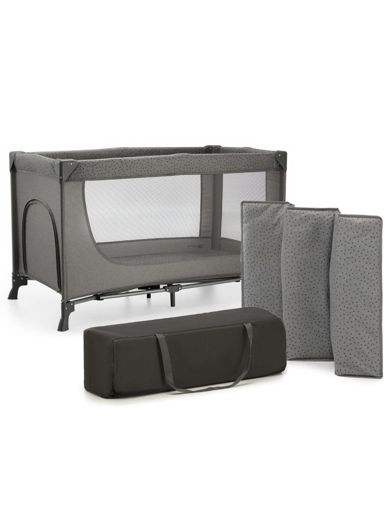 KINDERKRAFT Kelioninė lovytė JOY 2 DARK GREY-Kelioninės lovytės-Kūdikių lovytės ir čiužiniai