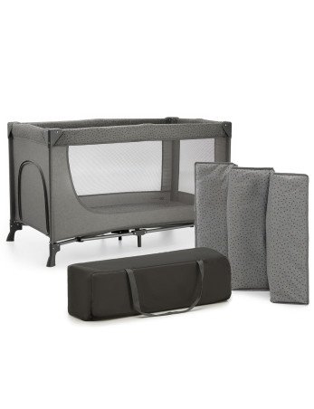 KINDERKRAFT Kelioninė lovytė JOY 2 DARK GREY-Kelioninės lovytės-Kūdikių lovytės ir čiužiniai