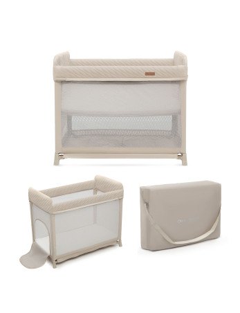 KINDERKRAFT Kelioninė vaikiška lovytė MOON DREAM beige-Kelioninės lovytės-Kūdikių lovytės ir čiužiniai