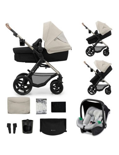 KINDERKRAFT Daugiafunkcinis vaikiškas vežimėlis MOOV 2 3in1 Moonlight Grey EVA RATAI-2 dalių vežimėliai / du viename-Vežimėliai 