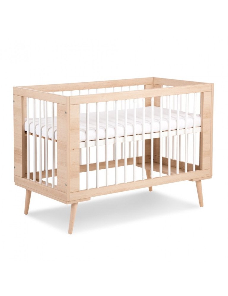 KLUPŚ SOFIE lovelė 120x60 buko spalvos-Kūdikių lovytės-Kūdikių lovytės ir čiužiniai