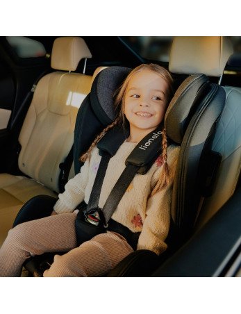 LIONELO Automobilinė kėdutė Harper i-Size JUODA / PILKA-9-36 kg-Automobilinės kėdutės