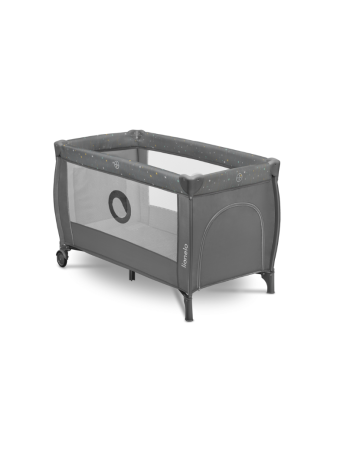 LIONELO Dviejų lygių kelioninė vaikiška lovytė "Stefi Plus Grey Multicolour-Kelioninės lovytės-Kūdikių lovytės ir čiužiniai