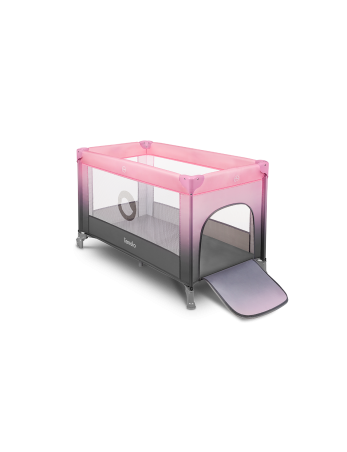 LIONELO Kelioninė lovelė Stefi Pink Ombre-Kelioninės lovytės-Kūdikių lovytės ir čiužiniai