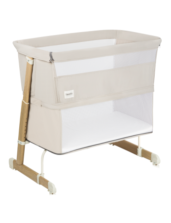 LIONELO Daugiafunkcinė vaikiška lovytė Thomi Plus Beige Sand-Kelioninės lovytės-Kūdikių lovytės ir čiužiniai