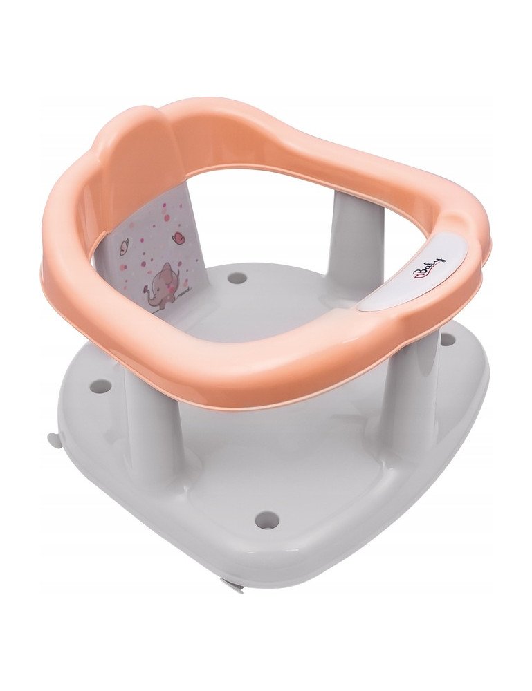 MALTEX Kūdikio drambliuko vonios kėdutė / įdėklas persikų rožinės spalvos