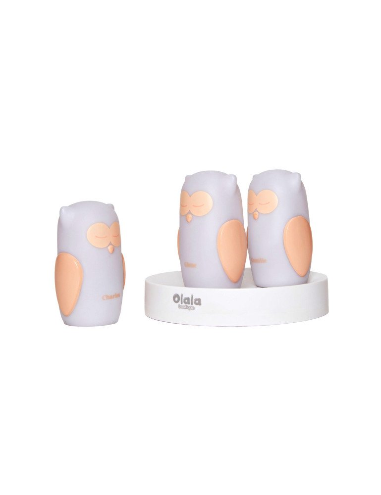 MARKO OLB-XY-GR 3 LED naktinių žibintų rinkinys Baltos pelėdos
