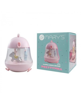 MARY'S MW20775 Muzikinė dėžutė LED naktinė šviesa RGB rožinė