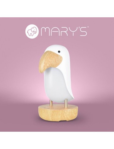 MARY'S MW20789 Toucan naktinė lempa balta + BLUETOOTH Garsiakalbis