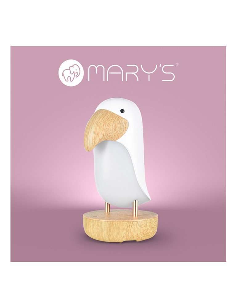 MARY'S MW20789 Toucan naktinė lempa balta + BLUETOOTH Garsiakalbis