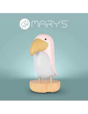 MARY'S MW20790 Toucan naktinė lempa rožinės spalvos + BLUETOOTH Garsiakalbis