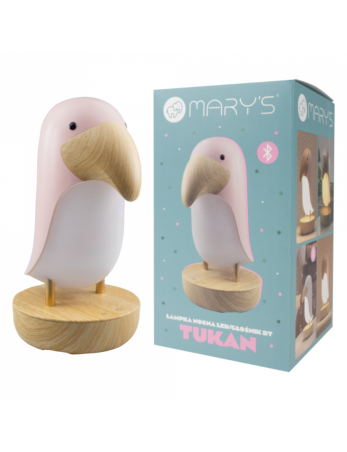 MARY'S MW20790 Toucan naktinė lempa rožinės spalvos + BLUETOOTH Garsiakalbis