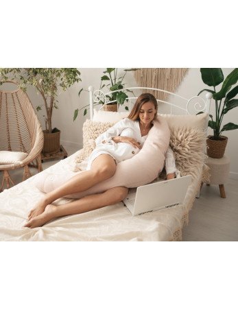 MATEX Pozicinė pagalvė RELAX lininė 190 cm ilgio [TB0448 09] j. rožinė*